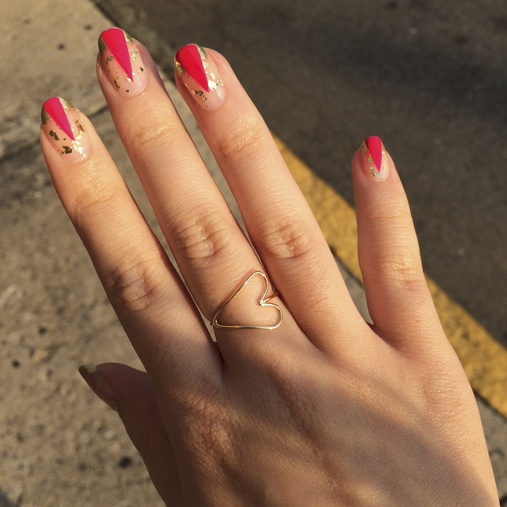 Как делать треугольники на ногтях