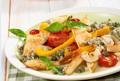 Тосканский салат с гренками