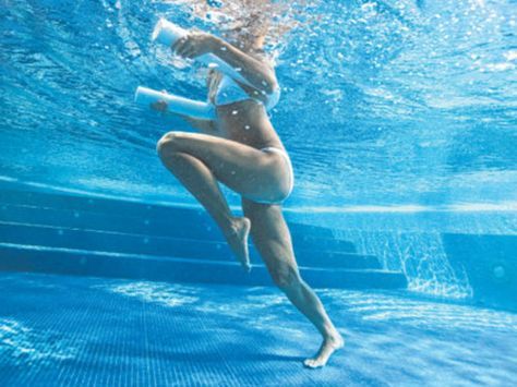 Упражнения в воде Махи ногами в воде