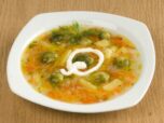 Чесночный суп с брюссельской капустой