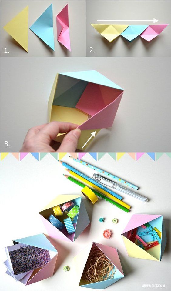 модульное оригами коробочка
