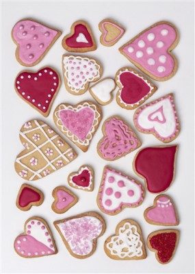 Печиво у вигляді сердець.