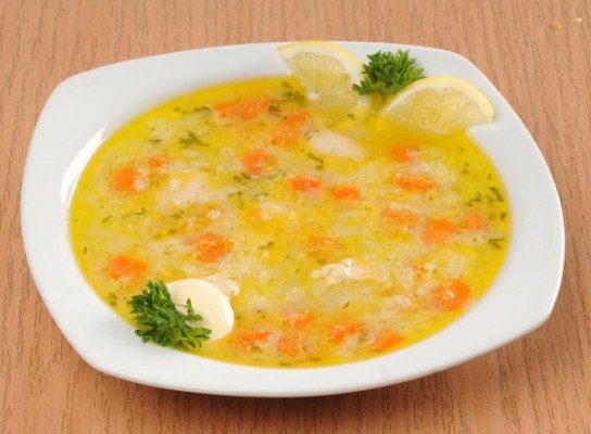 Греческий суп с лимоном - фото