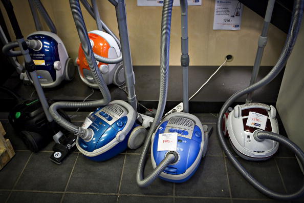 Electrolux Vacuum cleaners on display in a store in Stockhol
