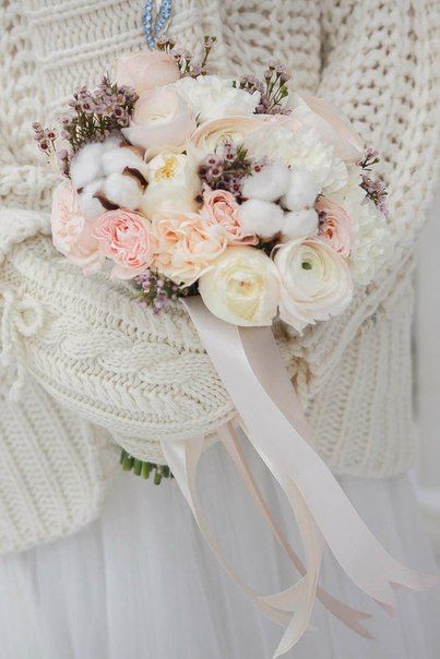 зимние цветы букет свадебный