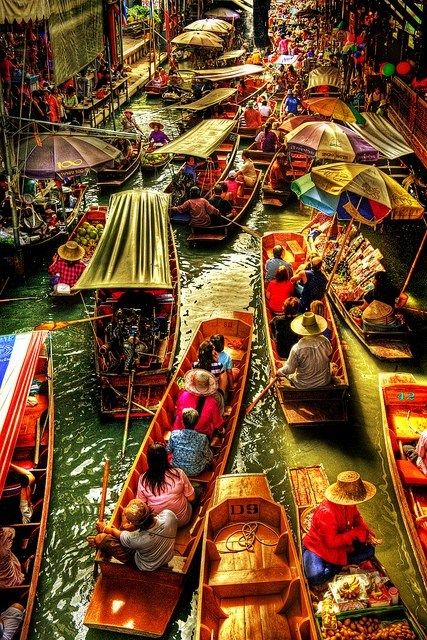 Floating market, Тайланд