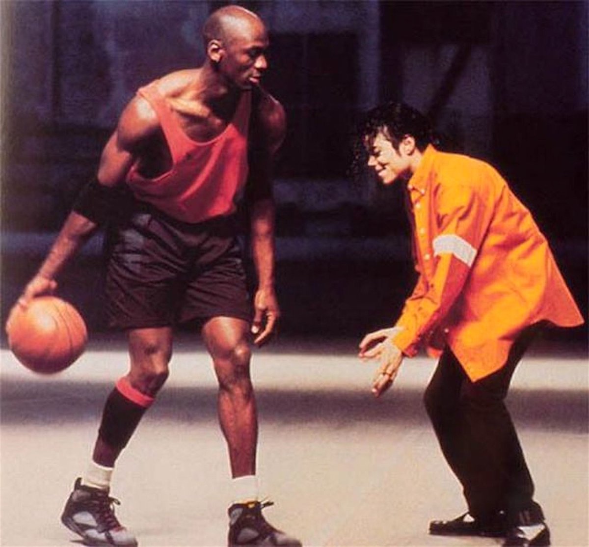 Michael Jordan playing against Michael Jackson, 1992