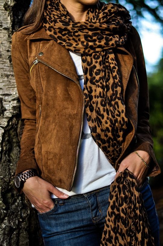 леопардовый шарф
