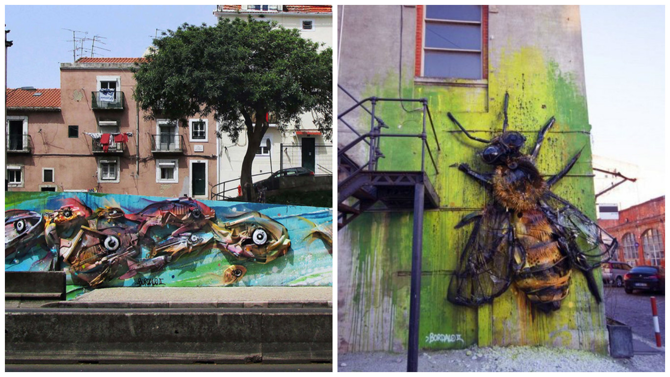 Работы из вторсырья Bordalo II