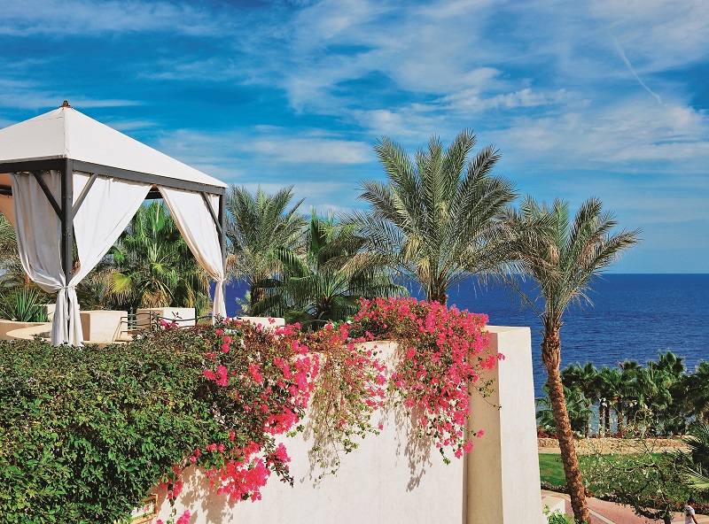 The sea view hut at luxury hotel, Sharm el Sheikh, Egypt