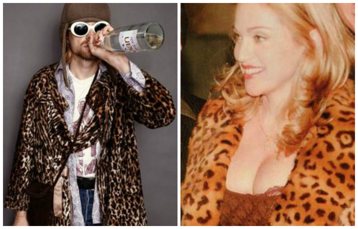 Курт Кобейн и Мадонна в леопардовой шубе