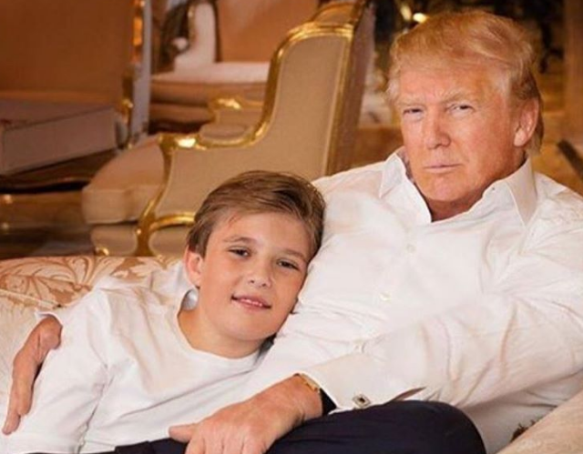Трамп-и его-сын-Бэрроон