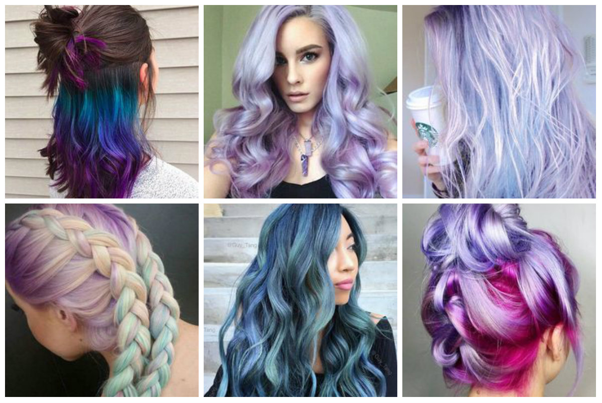 модные разноцветные окрашивания волос