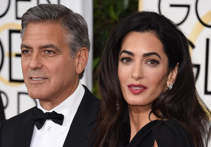 Джордж Клуни и беременная Амаль 