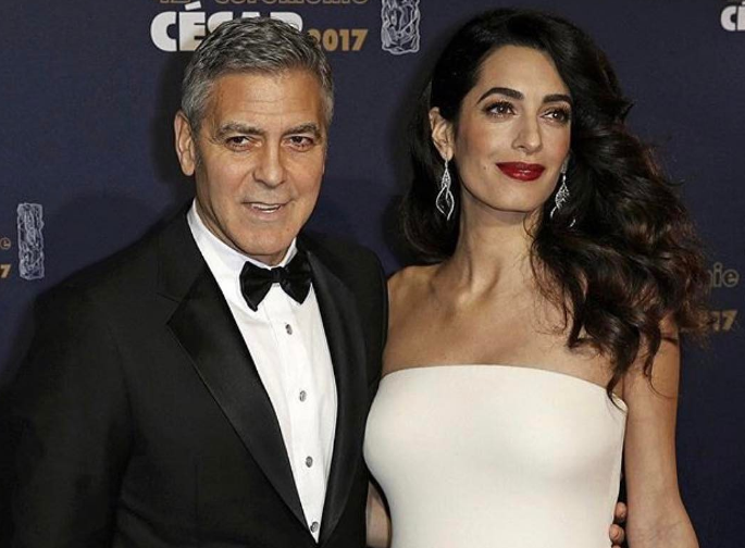 Джордж и Амаль Клуни - родители