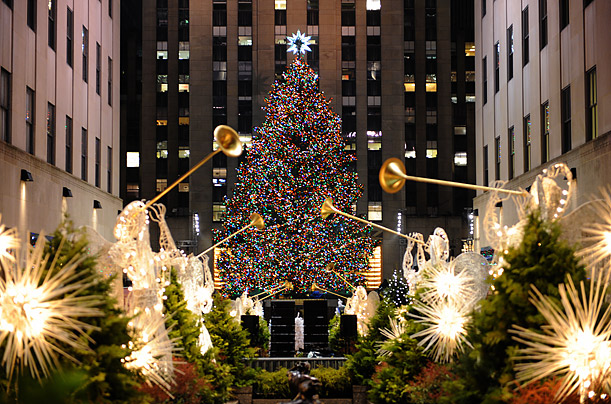 Рождественская елка в рокфеллер центре
