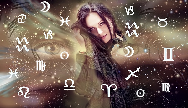 астрологическая абстракция, Зодиак, женщина, рисунок