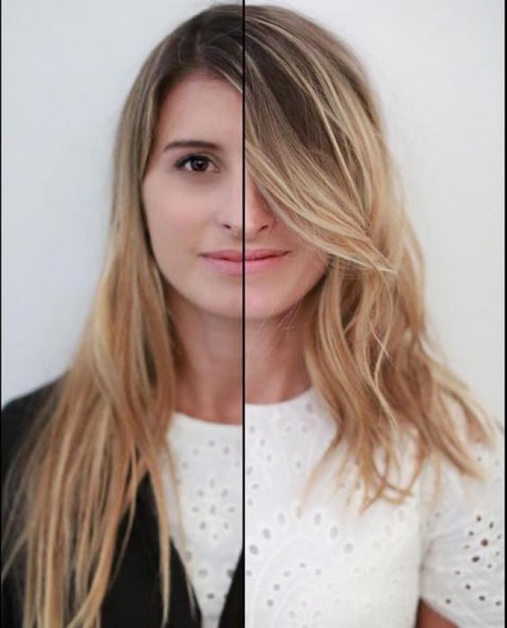 пудра для волос до и после - фото