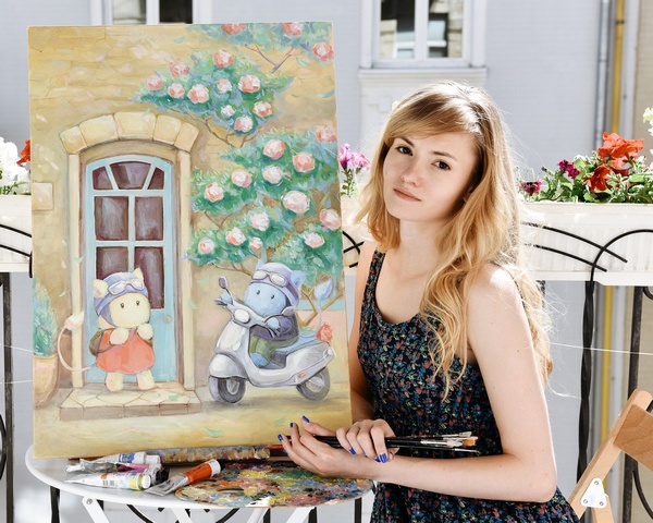 Виставки живопису - Бесіди з літом Олі Яценко
