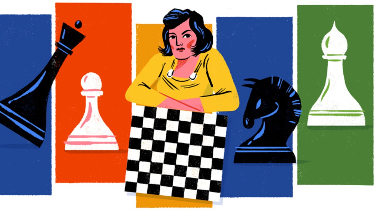 Героиней заставки Google стала шахматистка Людмила Руденко