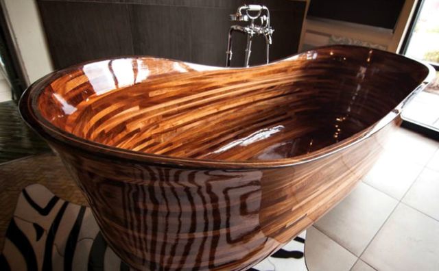 деревянная ванная 