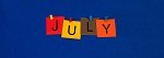 июль, названия месяцев, вектор