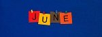 июнь, названия месяцев, вектор