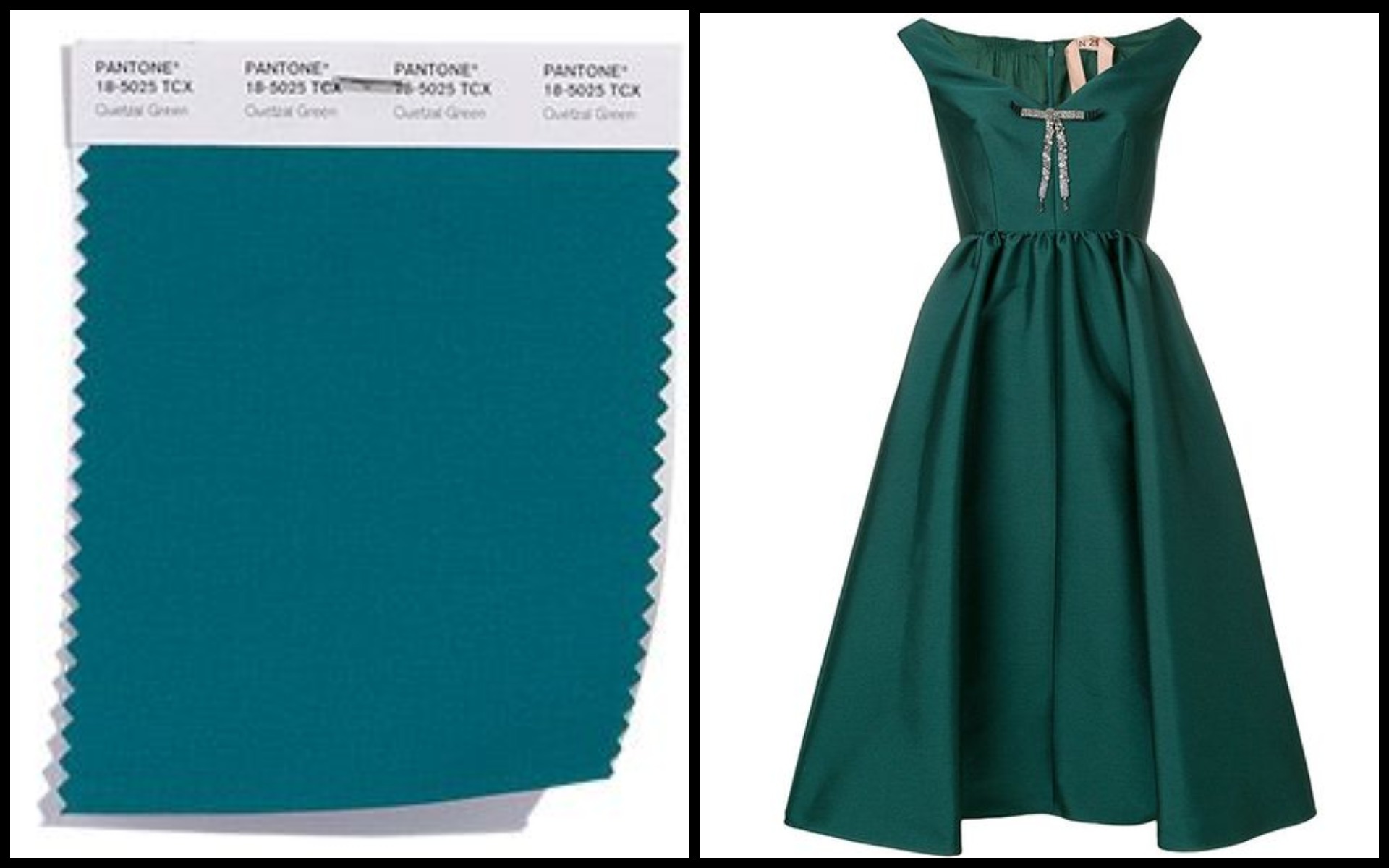 женская одежда и цвет зеленый квезаль 2019