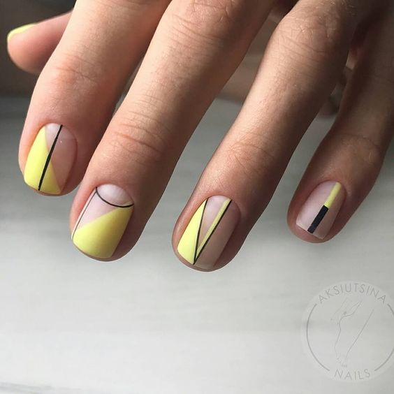 манікюр жовтий манікюр жовтий