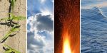 земля, воздух, огонь, вода, фото четыре стихии природы, фото