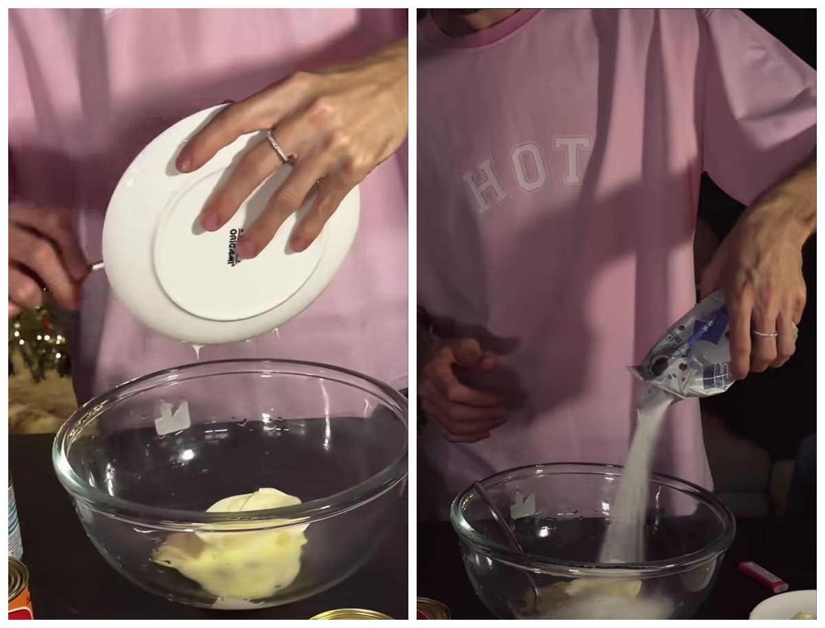 Макс Барських готує горішки зі згущеним молоком