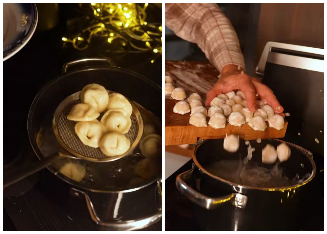 пельмені з двох видів тіста